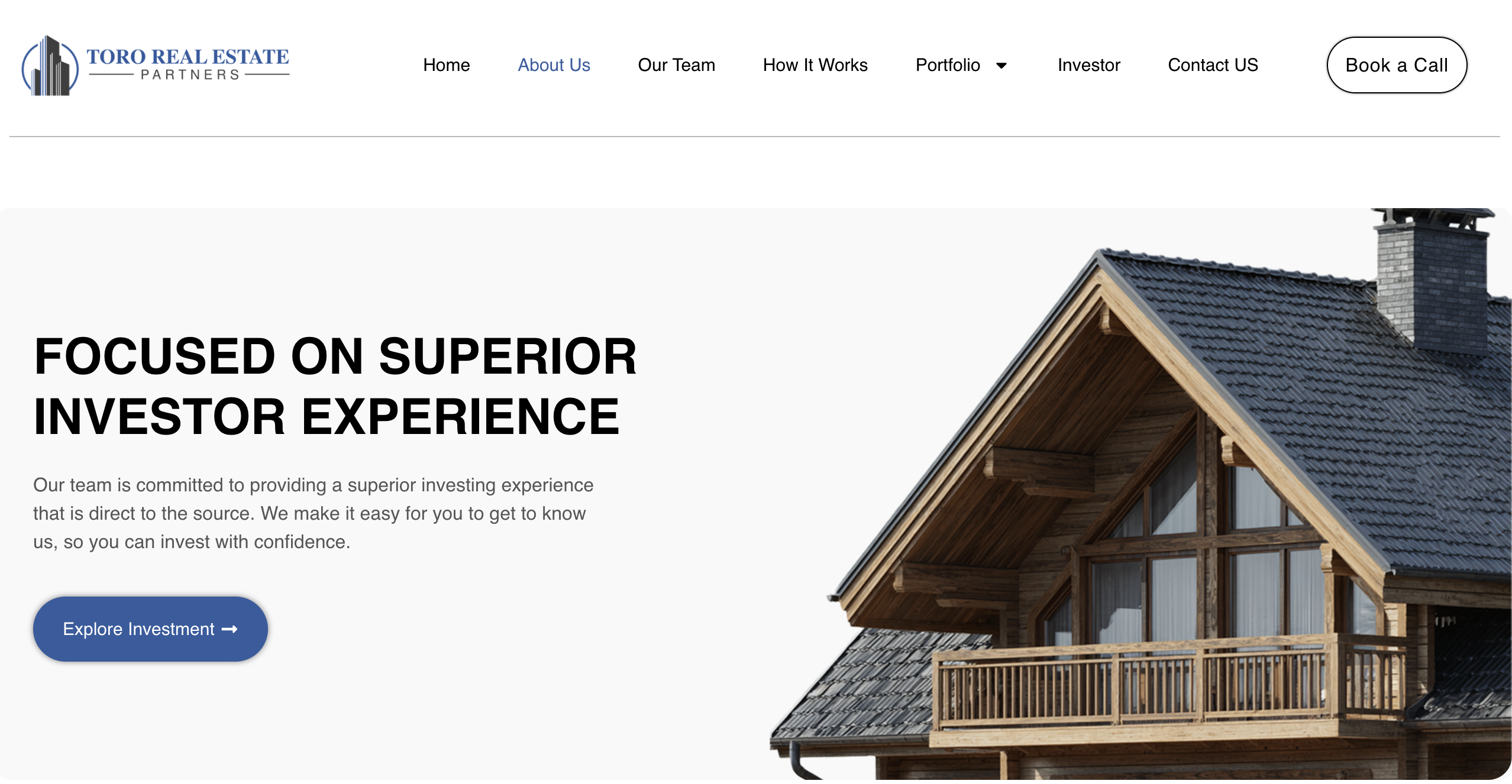 Toro Real Estate Partners website